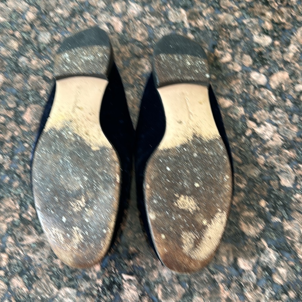 Used woman’s suede Giavanti Rossi suede navy slides - Picture 6 of 6